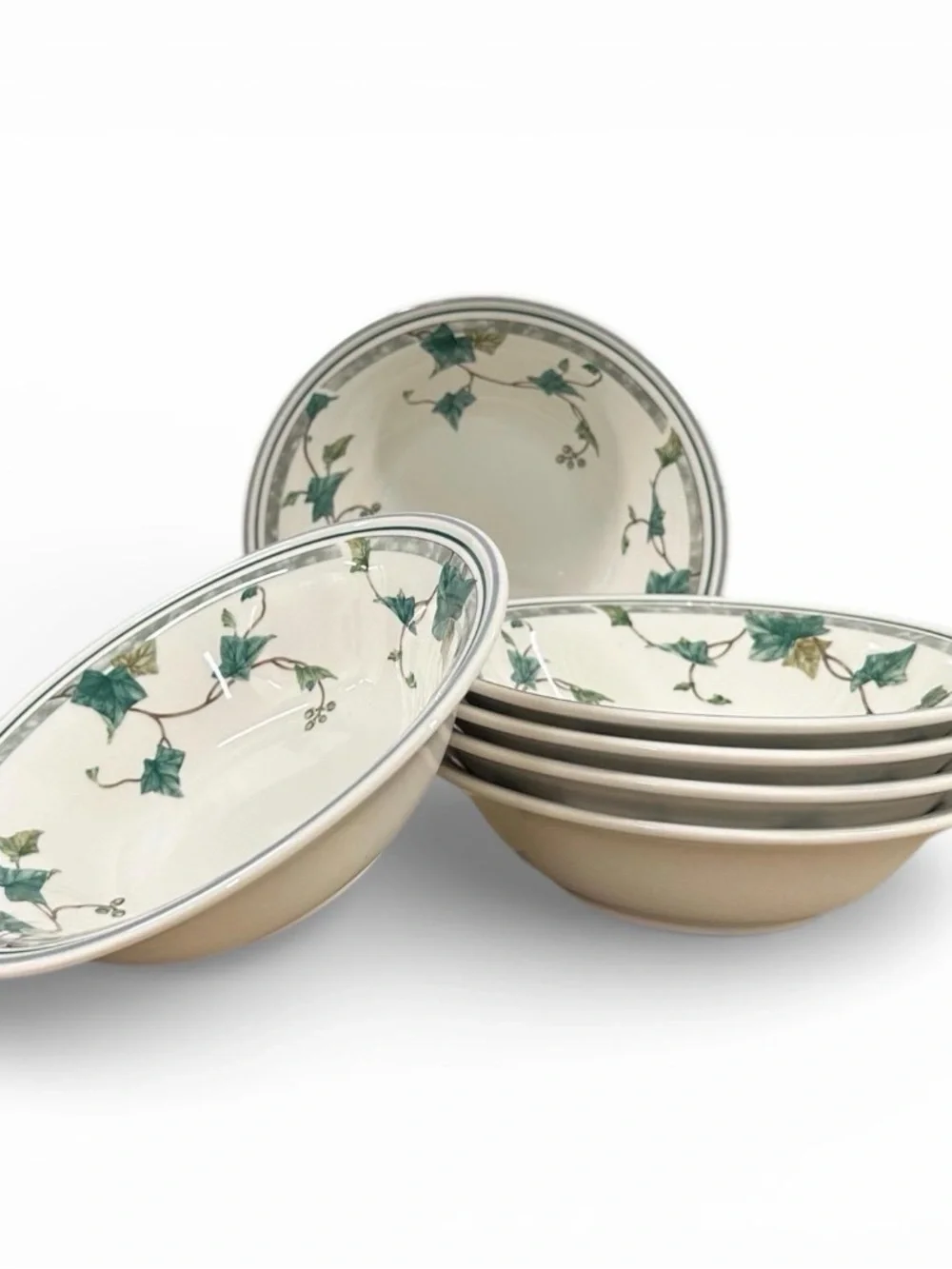 Vintage Noritake Keltcraft Ivy Lane 9180 Soup Cereal Bowls Ireland Set of 6